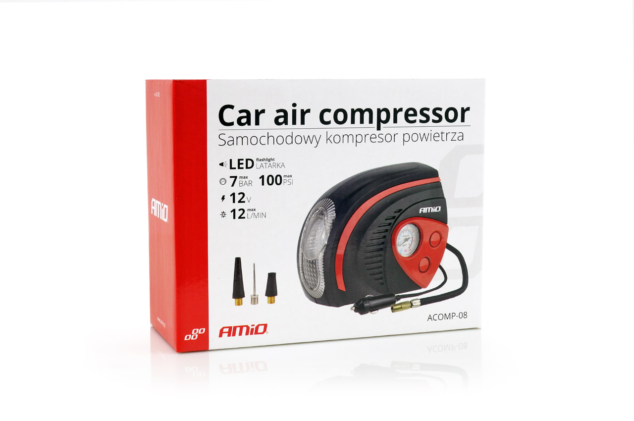 Vzduchový kompresor do auta 12V LED ACOMP-08 – Obrázok 5