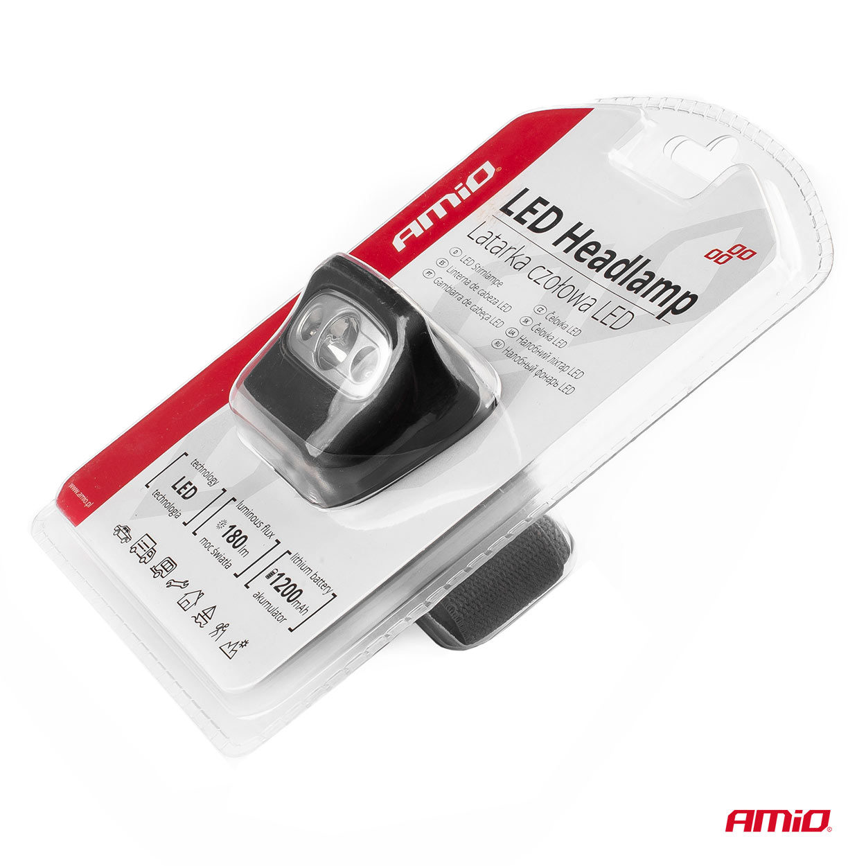 Čelovka LED 3W 1200mA dobíjacia 180Flux IPX4 – Obrázok 8