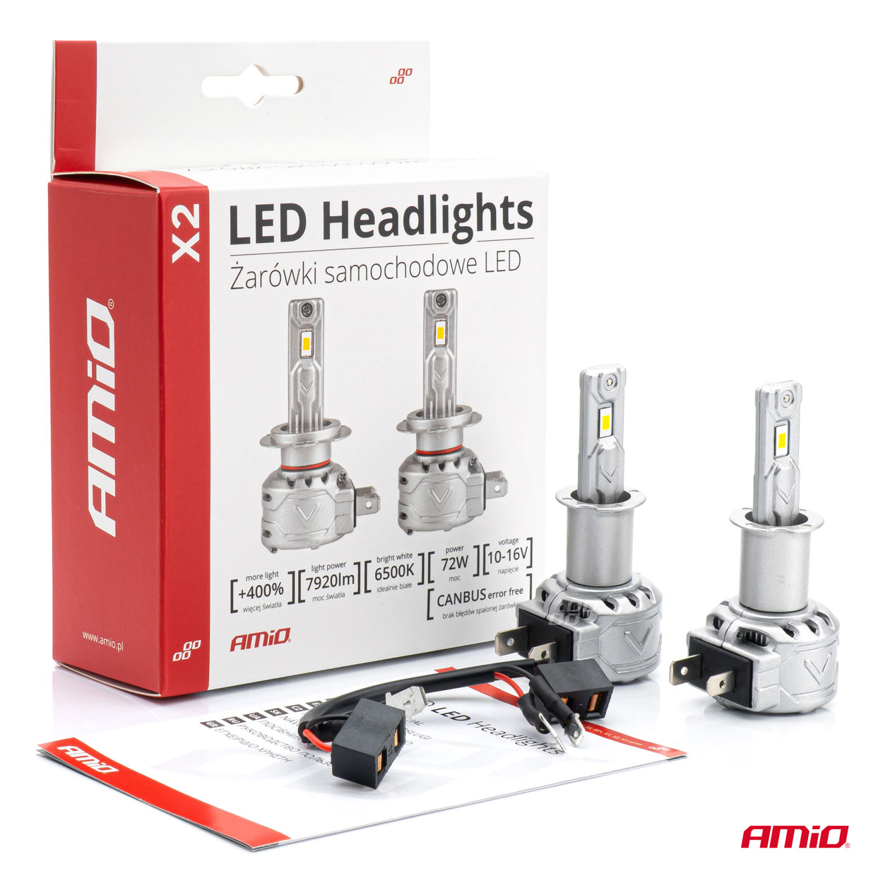 LED žiarovky hlavného svietenia H3 X2 Series AMiO – Obrázok 5