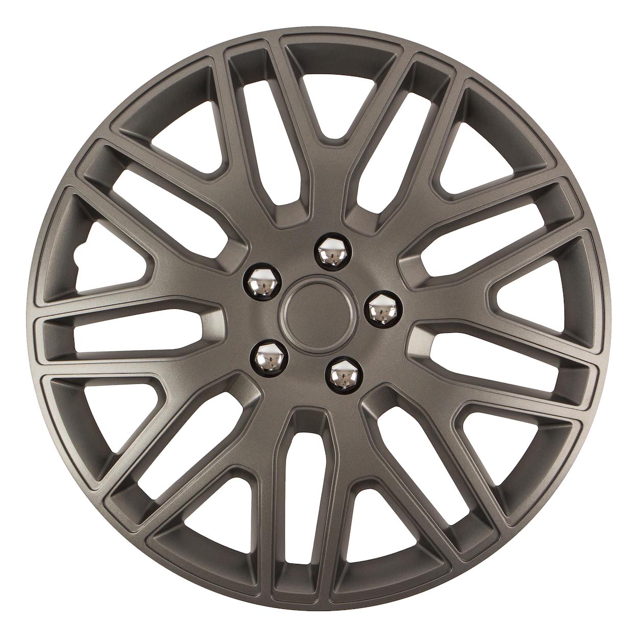 Puklica DAKAR NC 15" GRAPHITE s chrómovými skrutkami