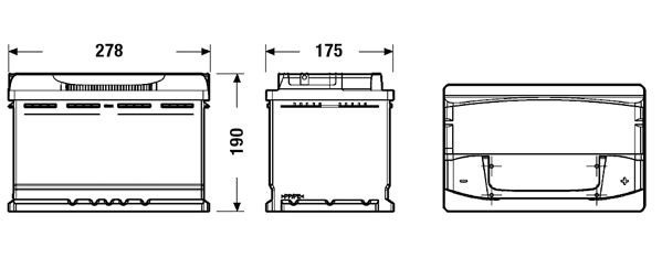 EXIDE premium 12V/77Ah (EA770) – Obrázok 2