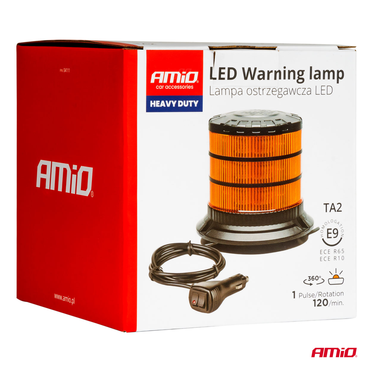 LED výstražné svetlo kohúta W30M 12V 24V AMIO-04111 – Obrázok 6