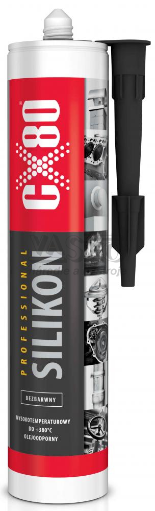CX80 Professional silikon - vysokotepelne odolný tmel do 380°C, čierny, 310 ml
