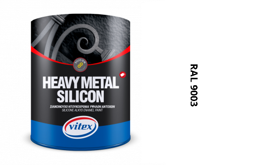 VITEX HEAVY METAL SILIKON - ALKYDOVÁ FARBA NA KOV SATÉN RAL 9003 SIGNÁLNA BIELA 2,25L