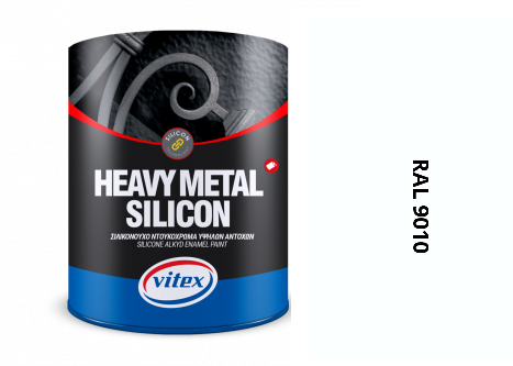Vitex Heavy Metal Silikon - alkydová farba na kov RAL 9010 biela 750ml