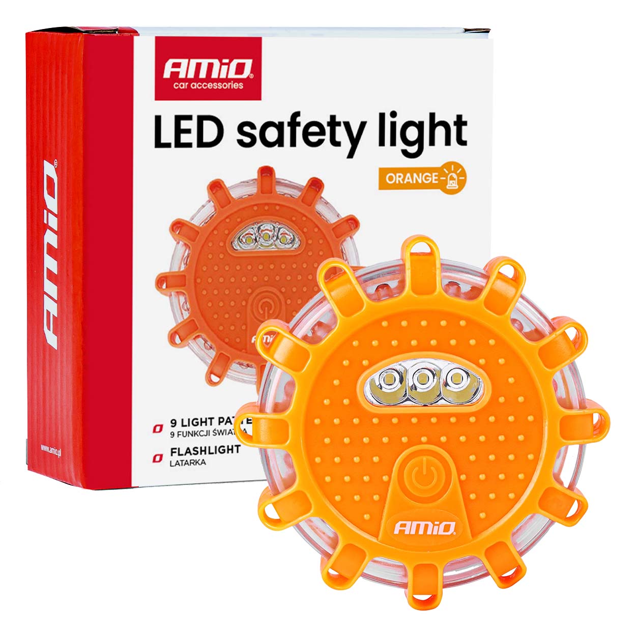 Núdzové svietidlo LED 3xAAA IP65 12SMD + 3SMD AMIO-04828
