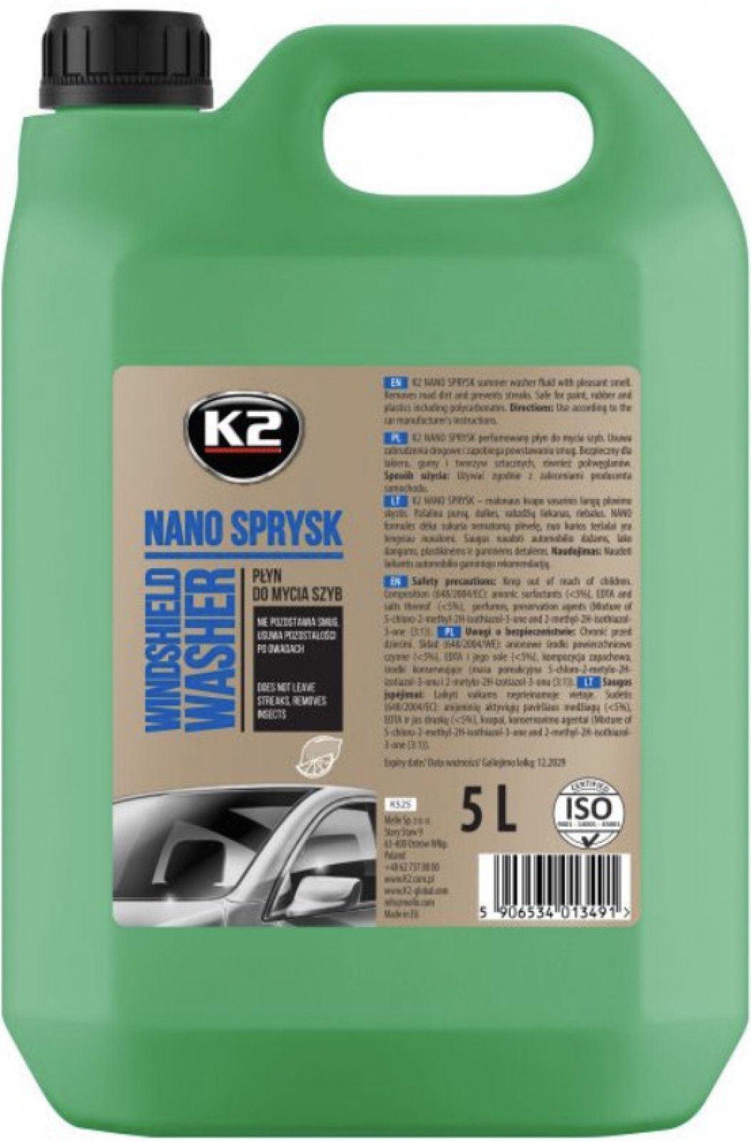 K2 NANO Letná zmes do ostrekovačov 5L
