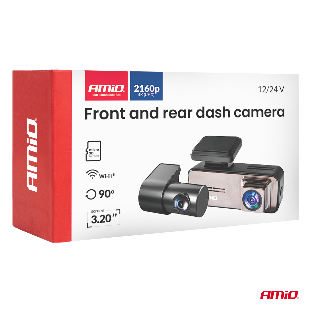 Kamera do auta so zadnou kamerou 4K + 2K WLAN 512 GB WIFI UHD AMiO-04801 – Obrázok 7