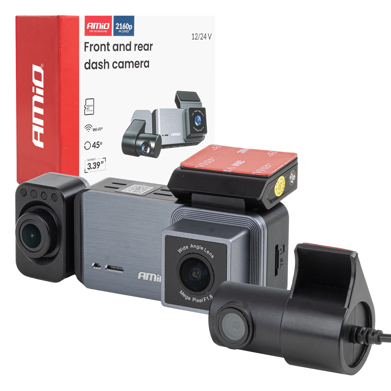 Kamera do auta so zadnou kamerou 4K + 1K + 2K WLAN WIFI UHD 512 GB AMiO-04802