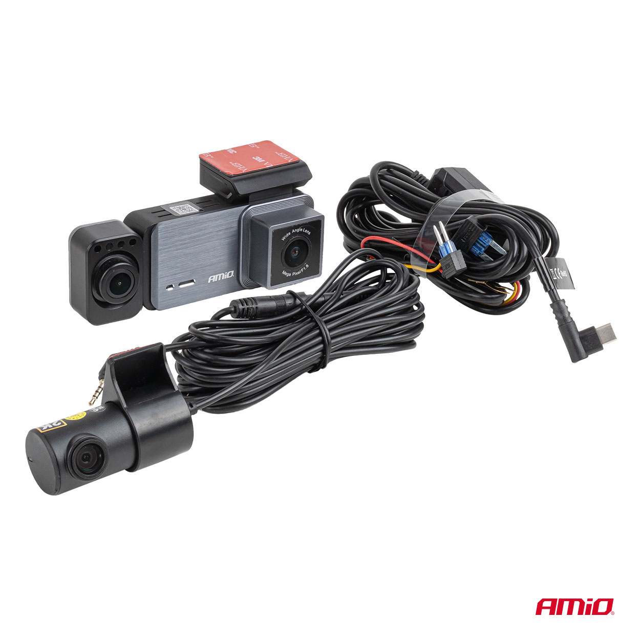 Kamera do auta so zadnou kamerou 4K + 1K + 2K WLAN WIFI UHD 512 GB AMiO-04802 – Obrázok 2