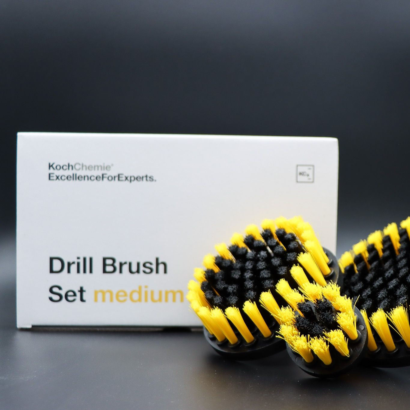 Koch Chemie Drill Brush Set medium - Set 3ks Jemných kefiek do AKU vŕtačky – Obrázok 2