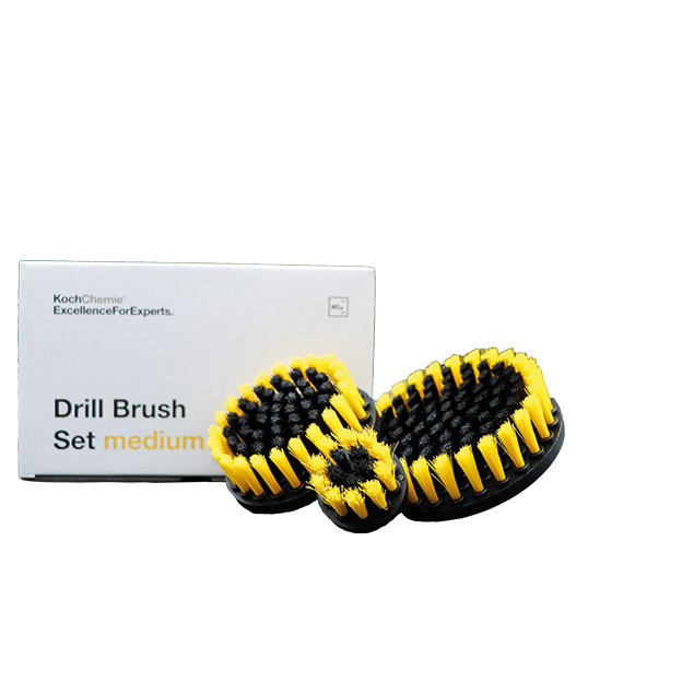 Koch Chemie Drill Brush Set medium - Set 3ks Jemných kefiek do AKU vŕtačky