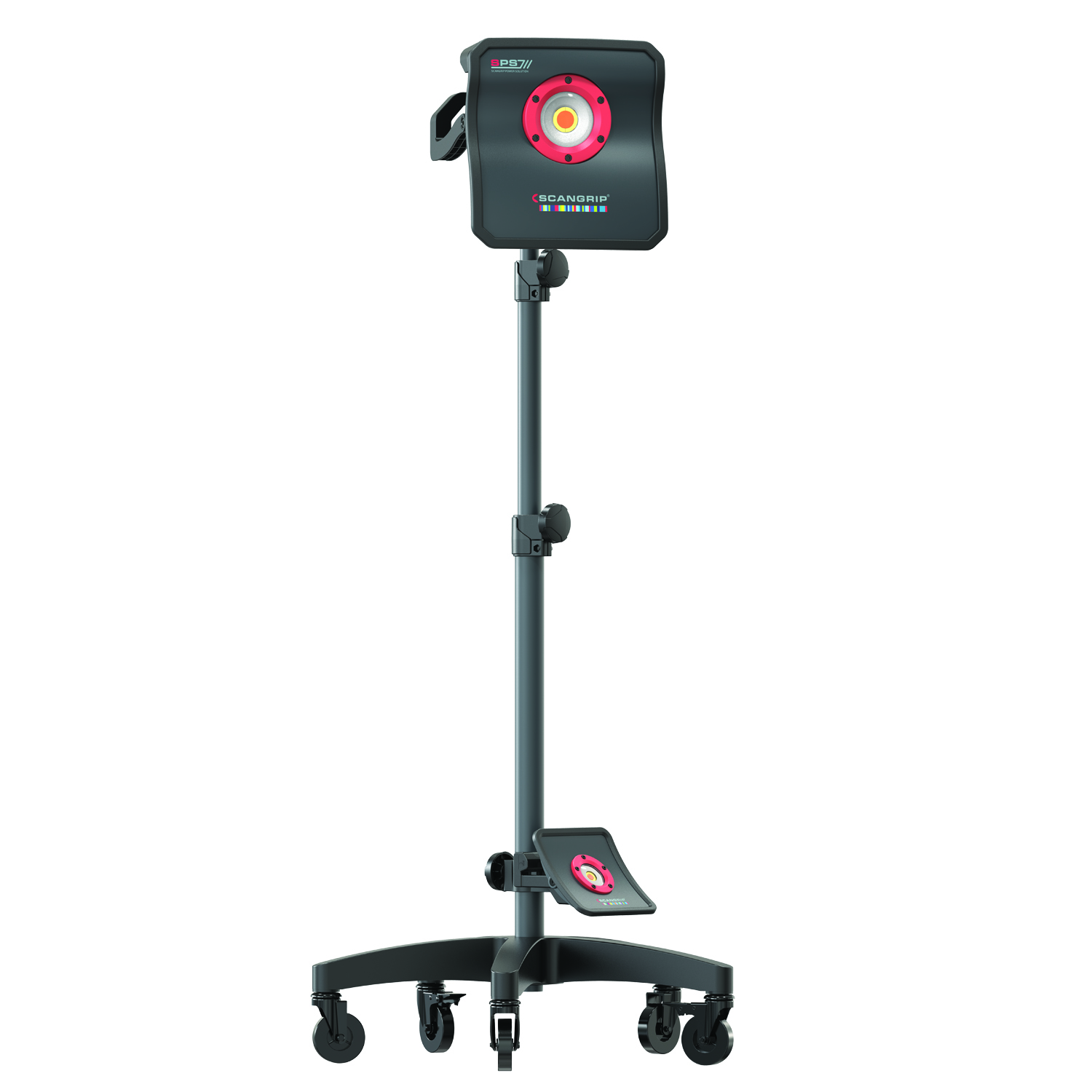 Scangrip Wheel stand - pojazdný; teleskopický stojan pre detailingové a pracovné svetlá – Obrázok 2